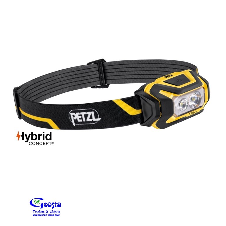 LAMPADA FRONTALE ARIA 2 - 450 LUMEN PETZL NERO/GIALLO