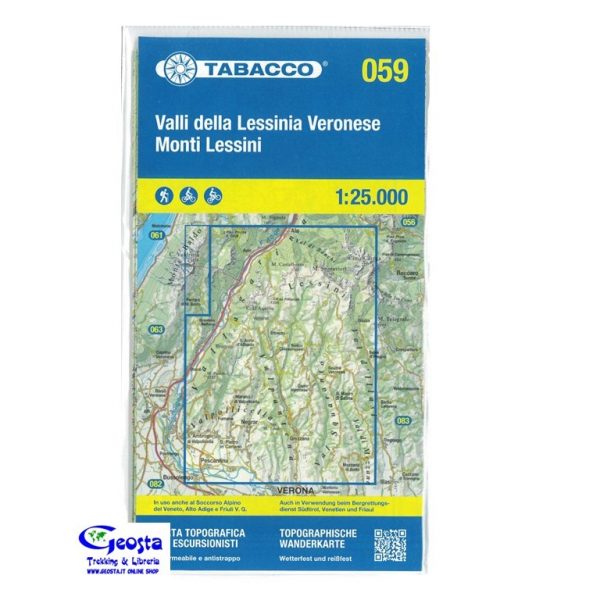 059 VALLI DELLA LESSINIA VERONESE - MONTI LESSINI. CARTA