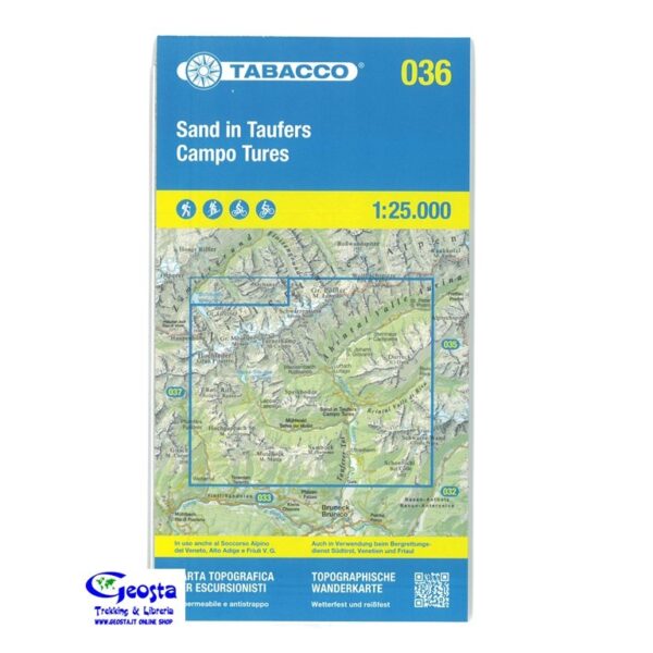 036 CAMPO TURES. CARTA TOPOGRAFICA IN SCALA 1:25.000