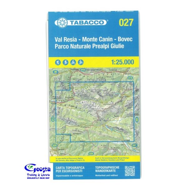 027 - CANÌN, VAL RESIA, PARCO NAT. PREALPI GIULIE 1:25.000