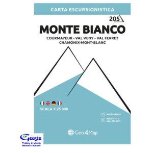 205 MONTE BIANCO COURMAYEUR, VAL VENY, 1:25.000