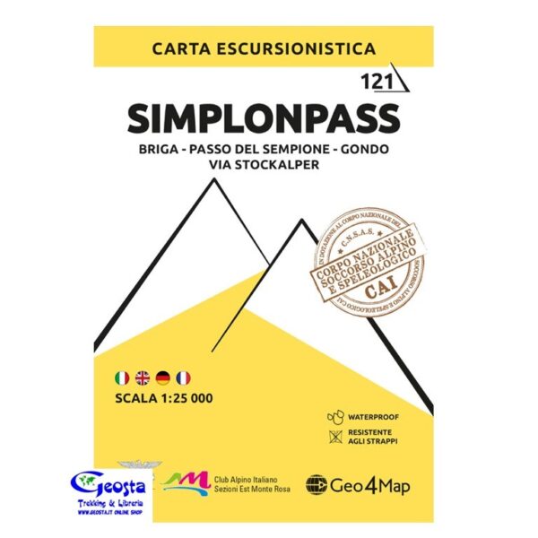 121 SIMPLONPASS BRIGA - PASSO DEL SEMPIONE ...CARTA 1:25.000