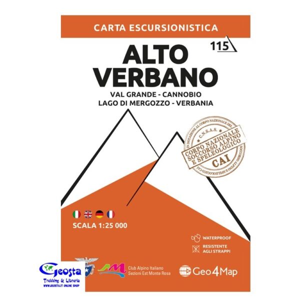 115  ALTO VERBANO VAL GRANDE, CANNOBIO, 1:25.000