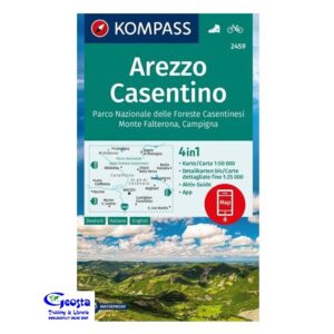 2459 AREZZO CASENTINO CARTA ESCURSIONISTICA 1:50.000